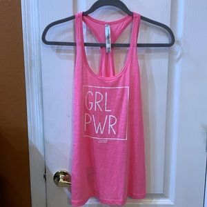 Lorna Jane Uniquely Girl Power Tank Top SZ S